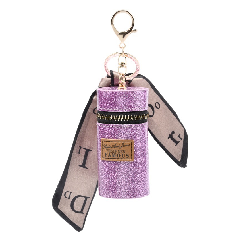 European and American Mini Coin Purse Red Bag Keychain Fluorescent Small Storage Bag Pendant Old Flower Blue Headset Bag Hanging