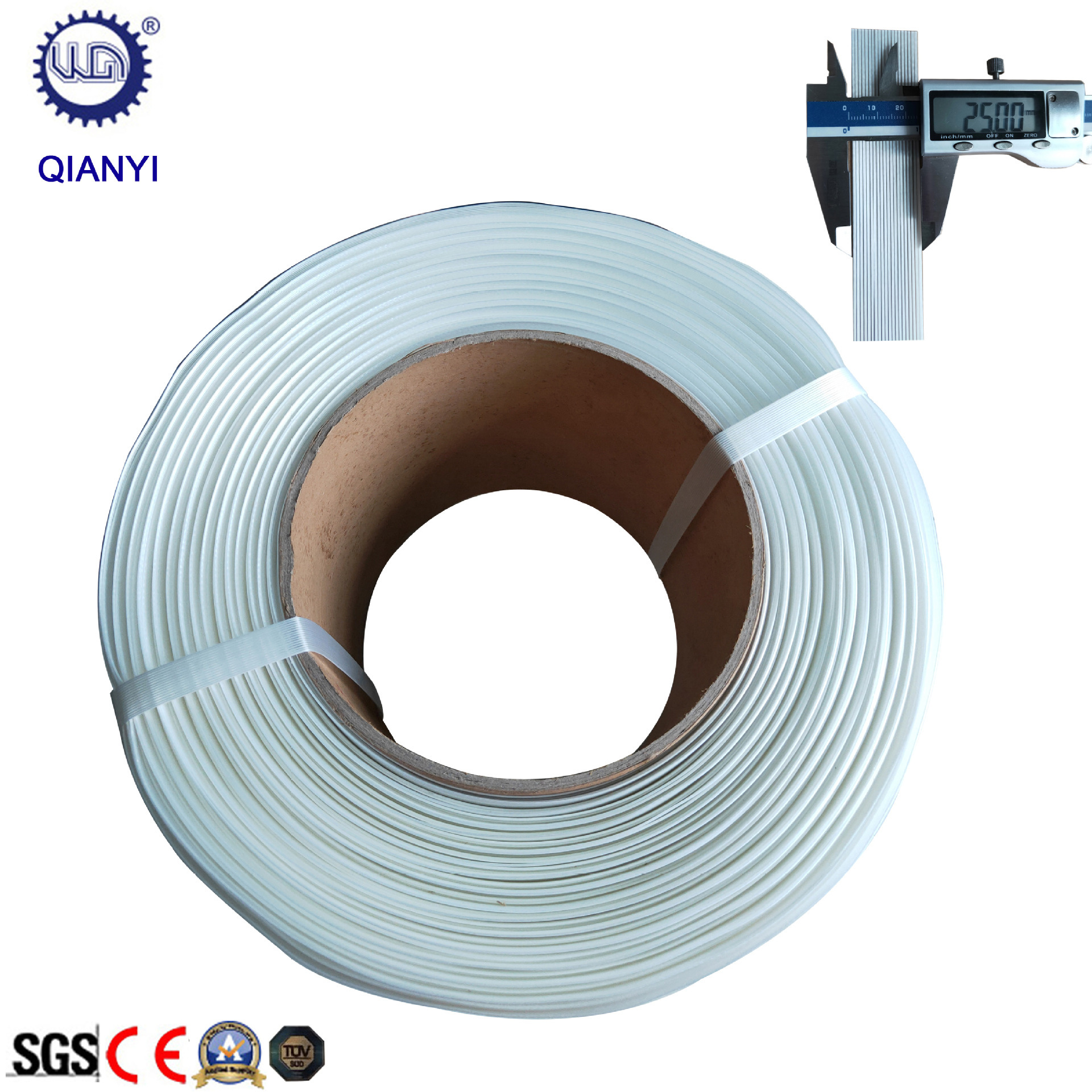 Packing belt 25mm wide factory direct supply fiber packing belt with good tension packing belt with strong tension