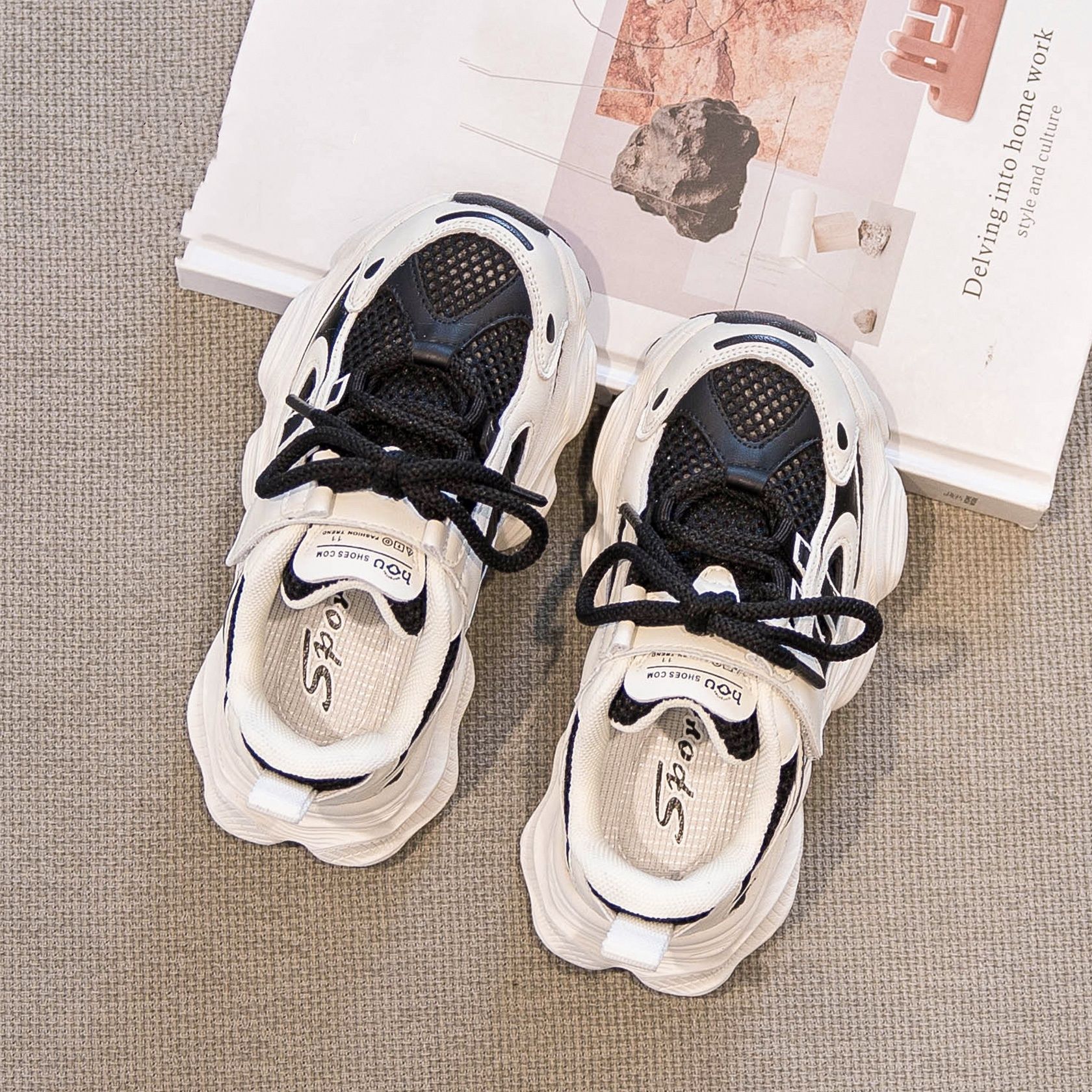 Girls' sneaker Spring and Summer 2025 New Style Middle and Large Children's Torre Shoes High Color Value Children's Shoes Little Girl's Net Shoes