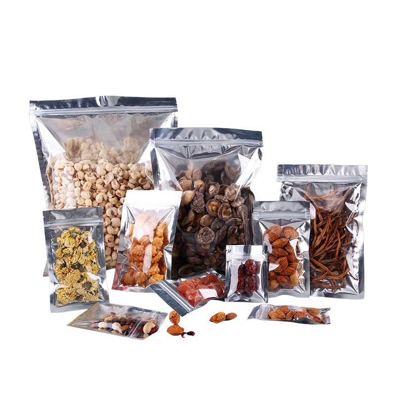 Spot aluminized flat bottom self-sealing bag nut packaging bag mask plastic bag sealed bag digital printing