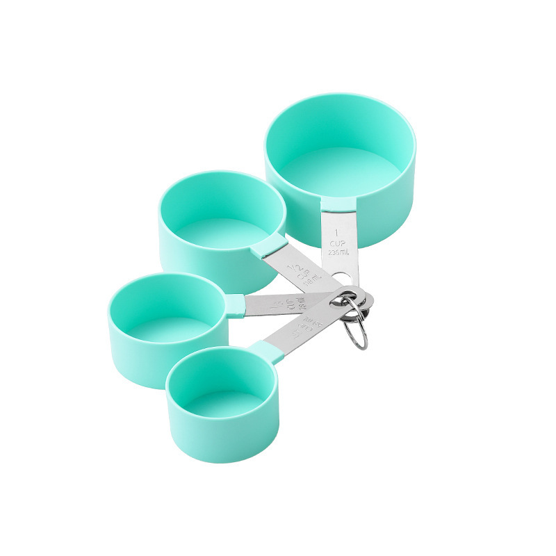 Picture of New stainless steel handle measuring cup 8 piece set plastic measuring spoon measuring spoon Baking set kitchen gadget measuring spoon