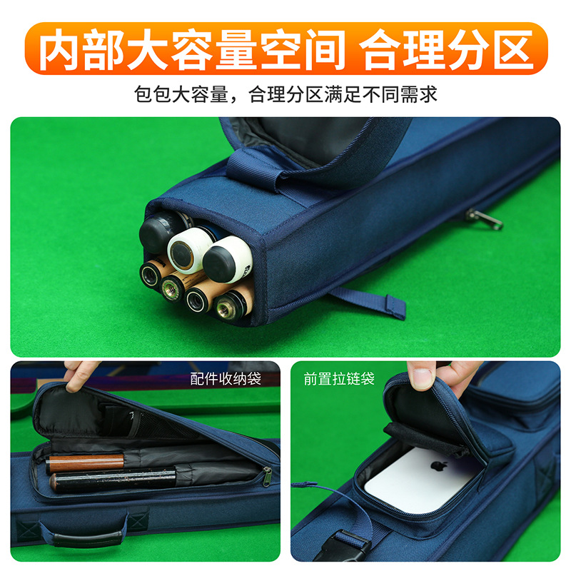 Picture of American Style Portable Billiard Cue Bag 8 Holes Billiard Cue Backpack 1/2 Nine Ball Cue Bag Multifunctional Billiard Cue Bag