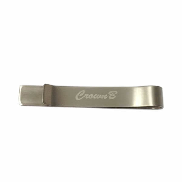 Picture of YB bean spot 50x 8mm Amazon explosions simple laser LOGO personality lettering tie clip