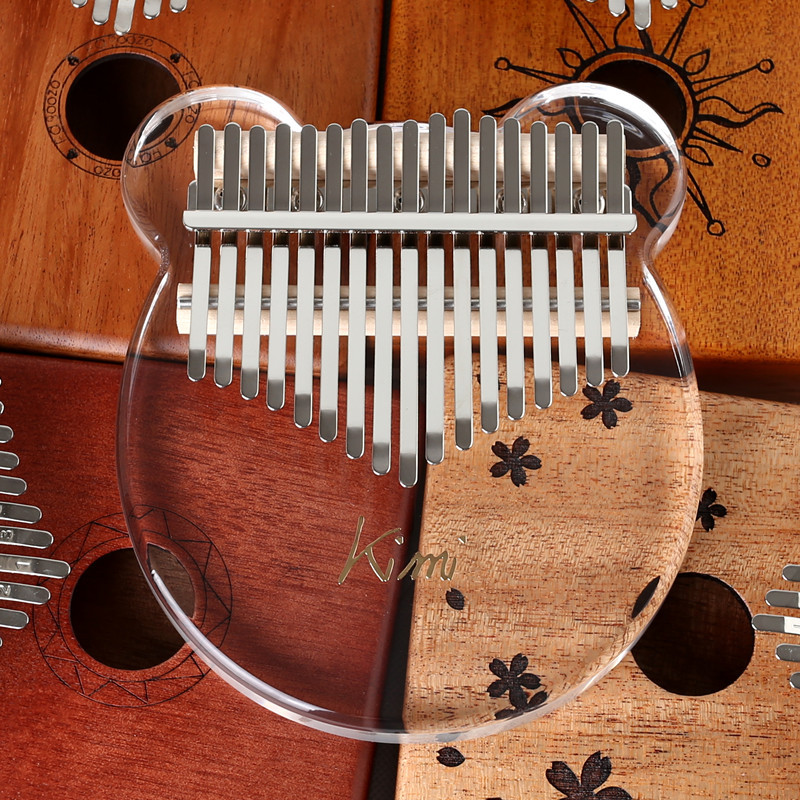 KIMI Crystal Transparent KALIMBA/Thumb 17 Tone Acrylic Plate Type KALIMBA Finger