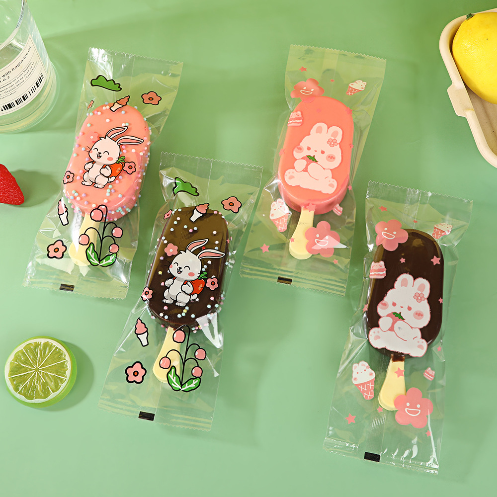 Cartoon Ice Cream Packaging Bag Homemade Disposable Ice Cream Bag Popsicle Popsicle Ice Cream Machine Sealing Packaging Bag Wholesale