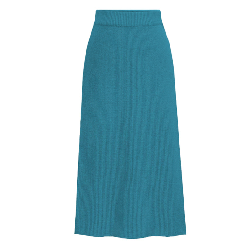 Picture of Skirt women's slimming mid-length plus size woolen skirt split hip skirt one-step skirt high waist long skirt 75cm