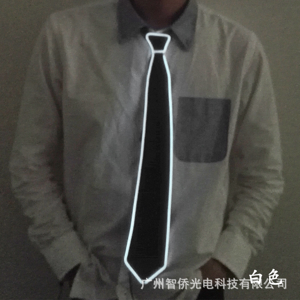 Picture of El Cold Light Luminous Tie Halloween Christmas Decoration Tie Glitter Tie Cold Light Tie Luminous Props