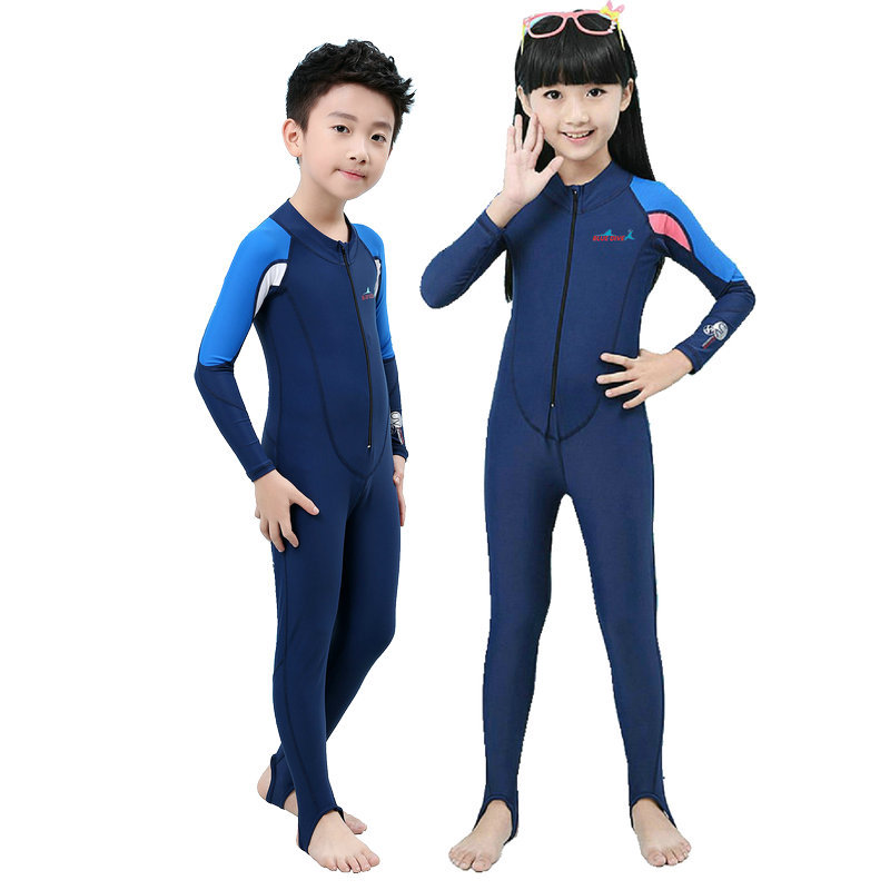Picture of Children's Sun-proof Long-sleeved Siaman Swimming Suit for Boys and Girls Diving Suit Jellyfish Suit Cold-proof Winter Swimming Snorkeling Suit