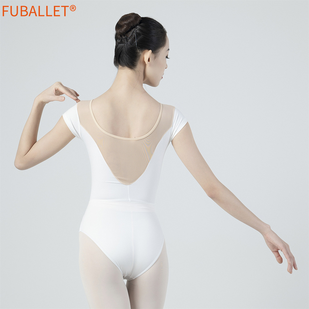 Picture of Adult Ballet Practice Outfit for Women, Summer Dance Costume, Art Exam Sleeve-Shaped Body Suit, Basic Training Gymnastics Outfit, High-Elastic Lycra