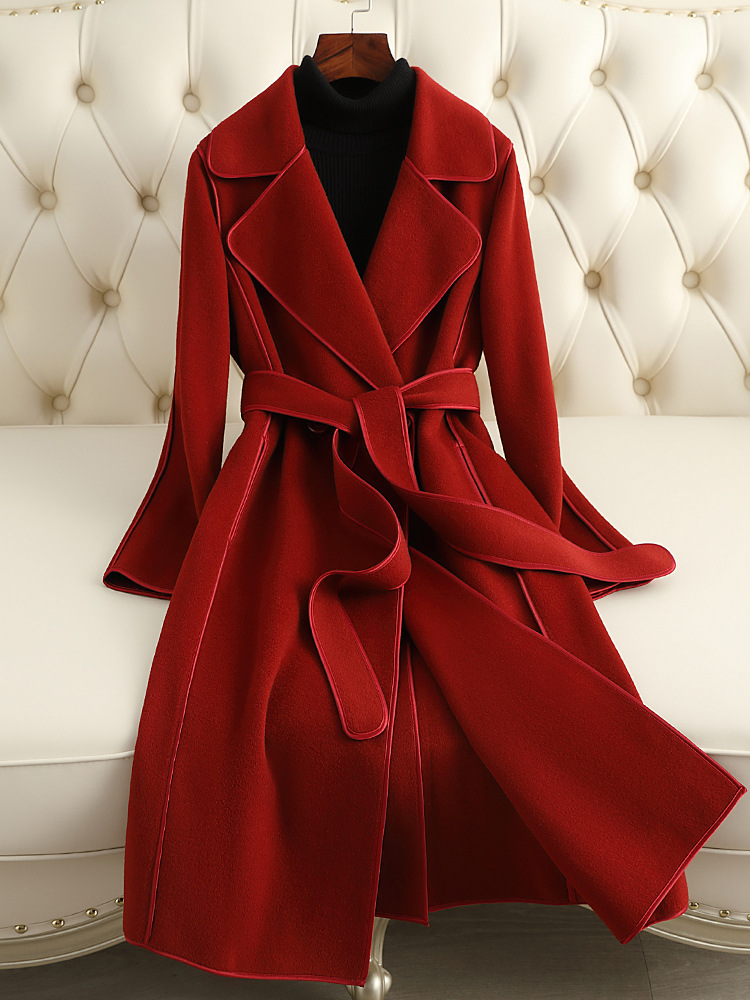 Picture of Double-Sided Cashmere Outwear for Women Mid-Length 2025 Autumn and Winter New 100% Wool Outwear Outwear for Women Wholesale