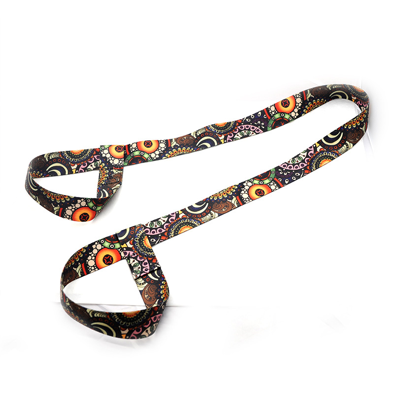 Picture of Factory Wholesale Digital Printing Yoga Mat Straps Nylon Colorful Binding Straps Storage Straps Binding Rope Yoga Stretch Straps