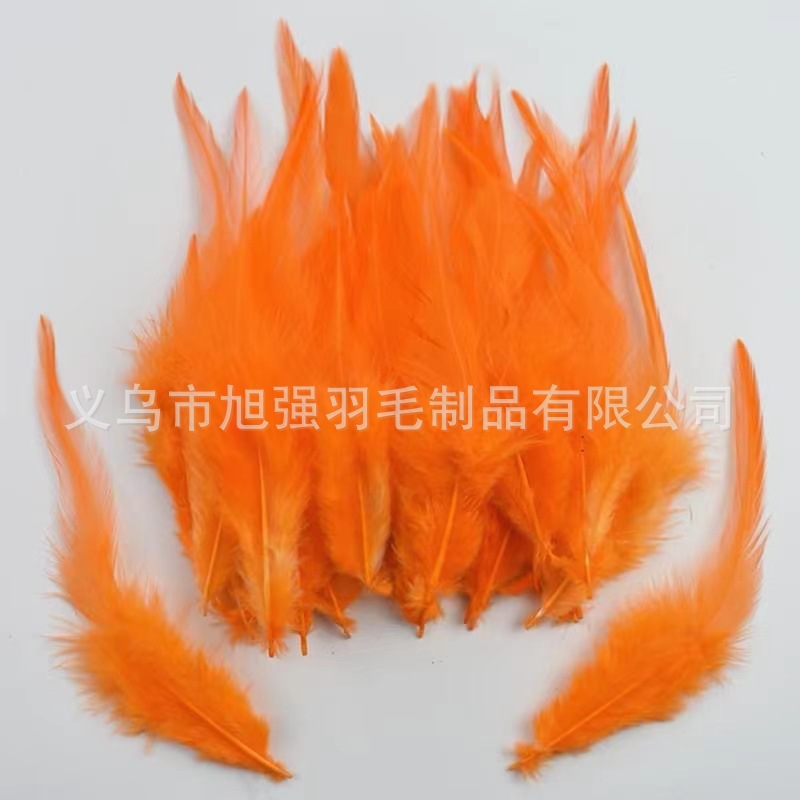 Picture of Feather wholesale sharp feather color chicken feather big white tip diy dream catcher handmade crafts earrings clothing accessories