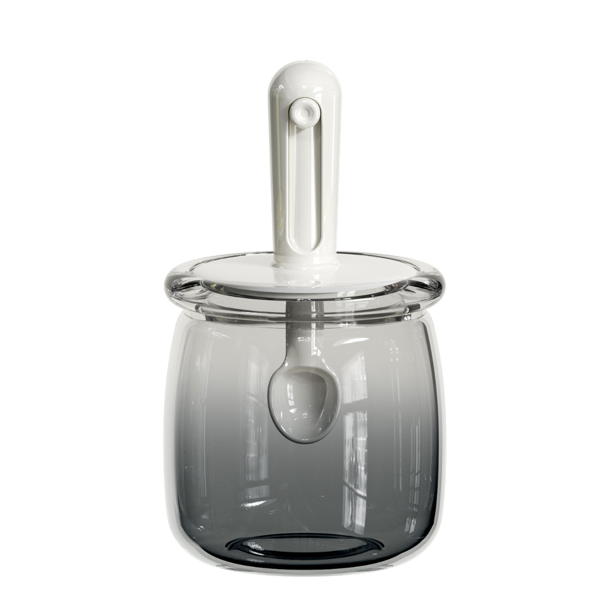 Picture of Seasoning Pot Spoon Lid Integrated Seasoning Box Household Kitchen Seasoning Bottling Oil Pot Sealed Salt Pot Seasoning Pot Moisture-proof