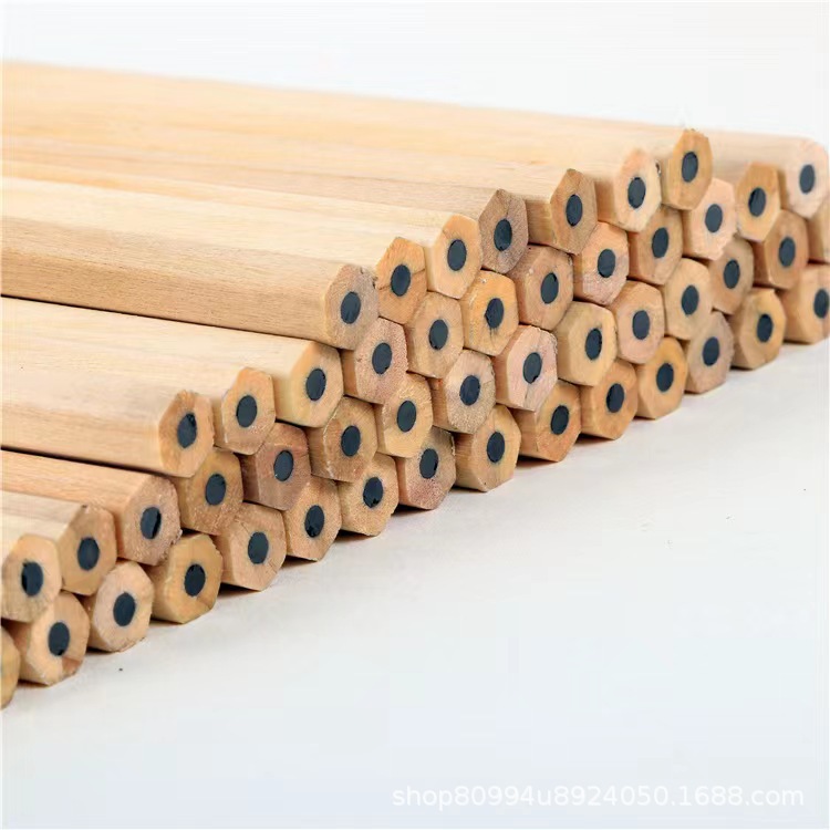 Picture of Hexagonal Rod Log Pencil Safe and Continuous Core Kidsren's Hb Pencil Student Writing Sketch Triangle White Rod Pencil