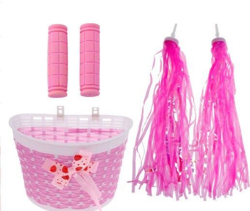 Children's Bicycle Scooter Ribbon Baby Car Woven Basket Baby Car Ribbon Small Car Basket Riding Supplies