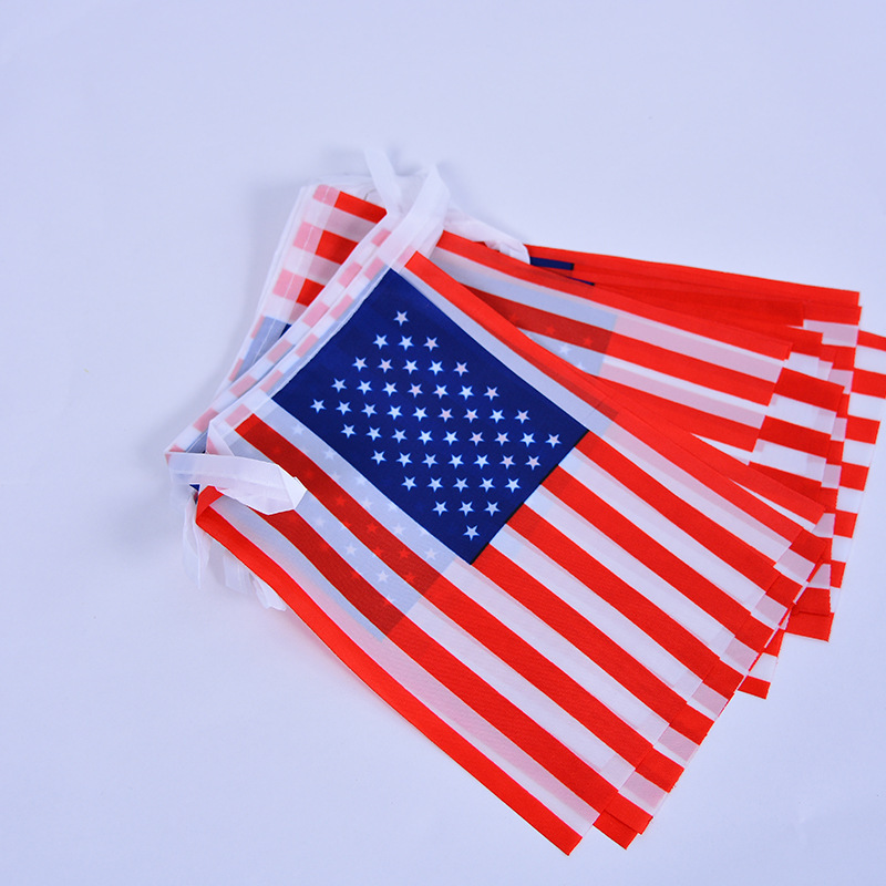 Picture of 14*21cm U.S. flag square string 20*28cm flag polyester flag string manufacturers in stock wholesale