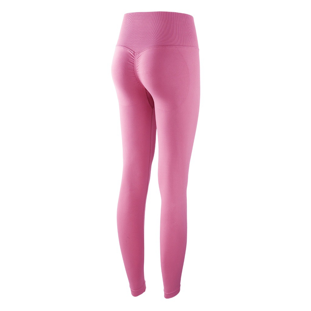 2022 Internet Popular Autumn and Winter Seamless Kaka Peach Solid Color Hip-lifting Fitness Pants High Waist Sports Tight Yoga Pants for Women