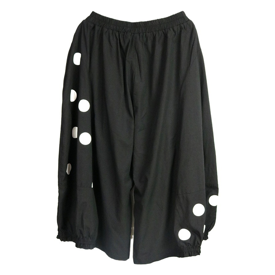 2403108 Bloomers Spring and Summer New High Waist Wide Leg Pants All-match Slimming Wide Leg Pants Trendy Fashion Capri Pants