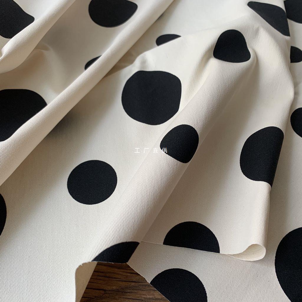 Black and white polka dot classic polka dot tablecloth DIY sofa jacket dress fabric thickened chinos