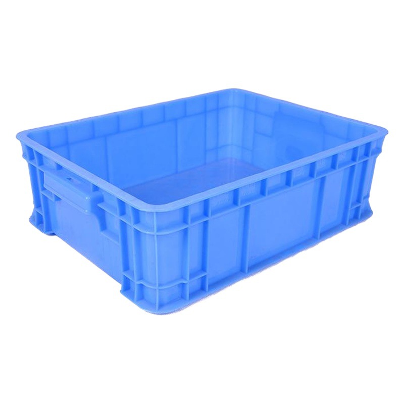 Thickened Plastic Turnover Box Rectangular Large Logistics Transportation Box Small Parts Box Hardware Blue Finishing Box