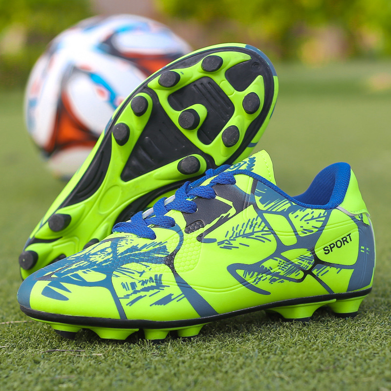 New Cross-Border Outdoor Children's Adult Spiked Football Shoes for Men and Women Grass Youth Training Football Shoes Wholesale