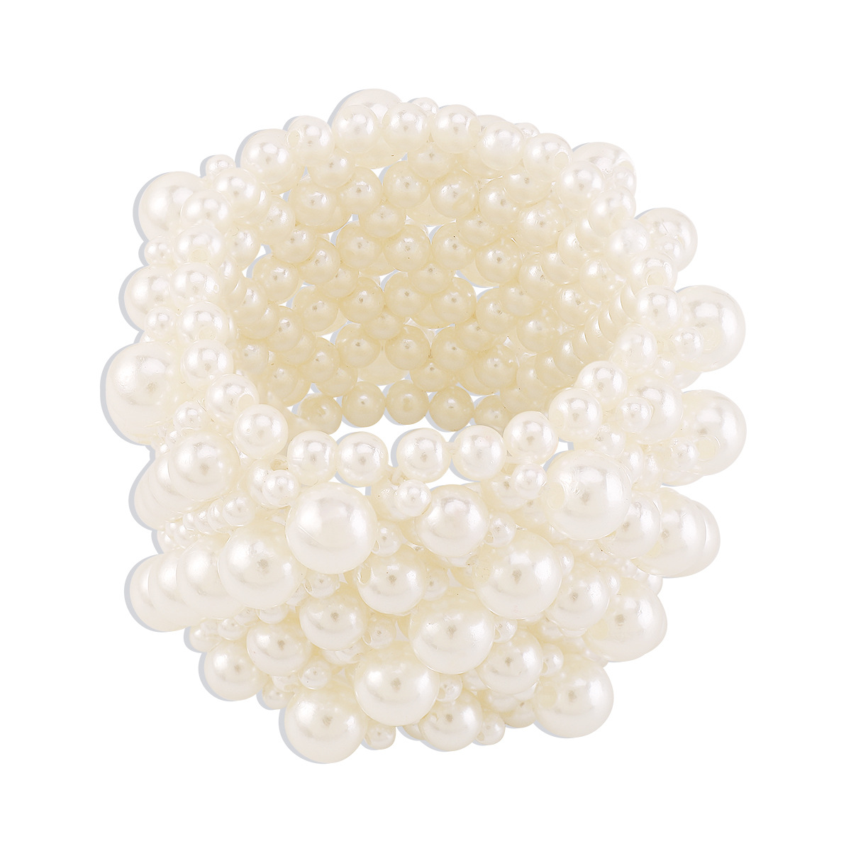 Picture of B2005 Cross-border Geometric Simple Fashion Bracelet Multi-row Elastic Widened Pearl Internet Popular Creative Elegant Bracelet for Women