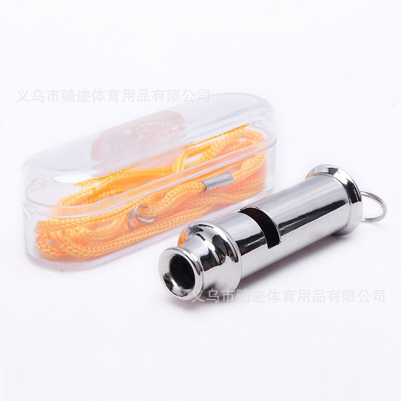 Picture of Police Whistle Stainless Steel Tamma Whistle Outdoor Life Saving Foot Basket Volleyball Sports Coach Professional Competition Training Whistle