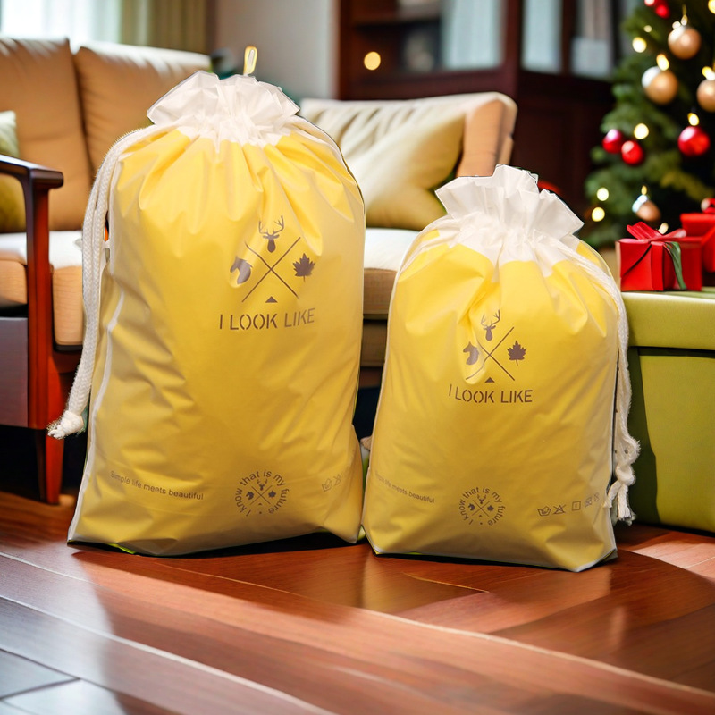 Clothes packaging bag underwear socks drawstring bag leggings gift bag toy storage handbag double layer bag in stock