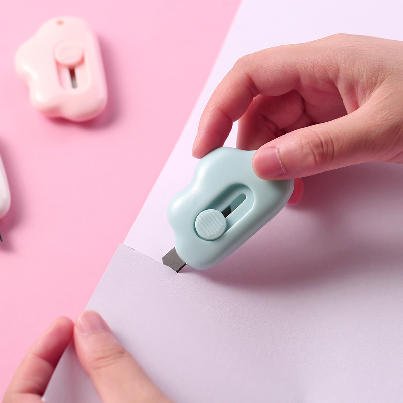 Picture of Simple portable art knife cloud mini student envelope paper cutting knife office express unpacking art knife