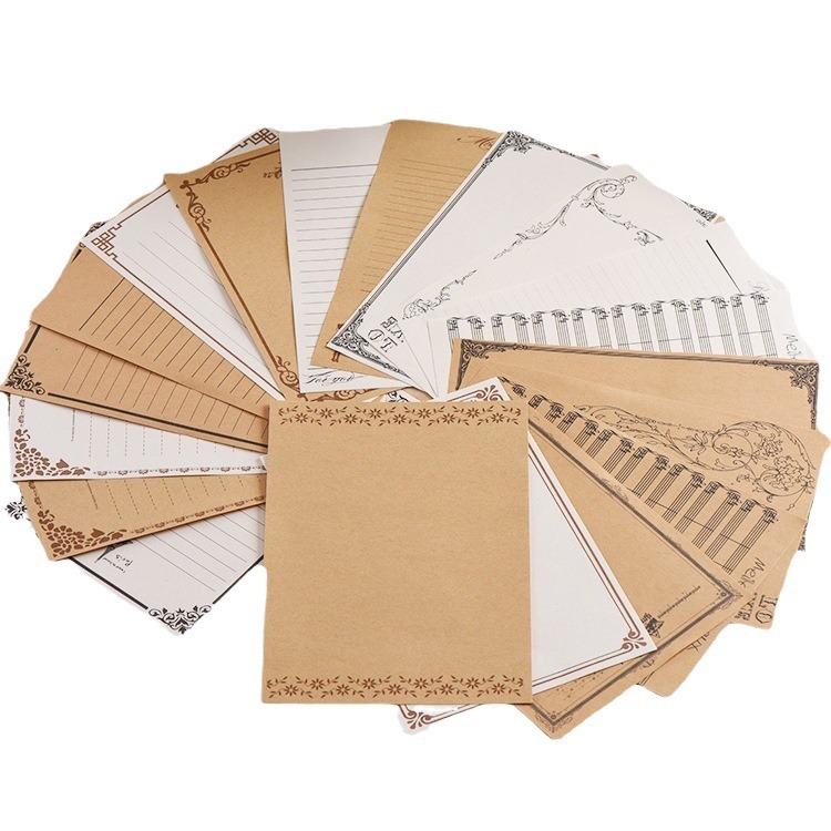 Picture of Spot Letter Paper Creative Chinese Style Ancient Style A5 Kraft Paper Letterhead Wholesale Retro Exquisite Simple Letter Writing Calligraphy Practice