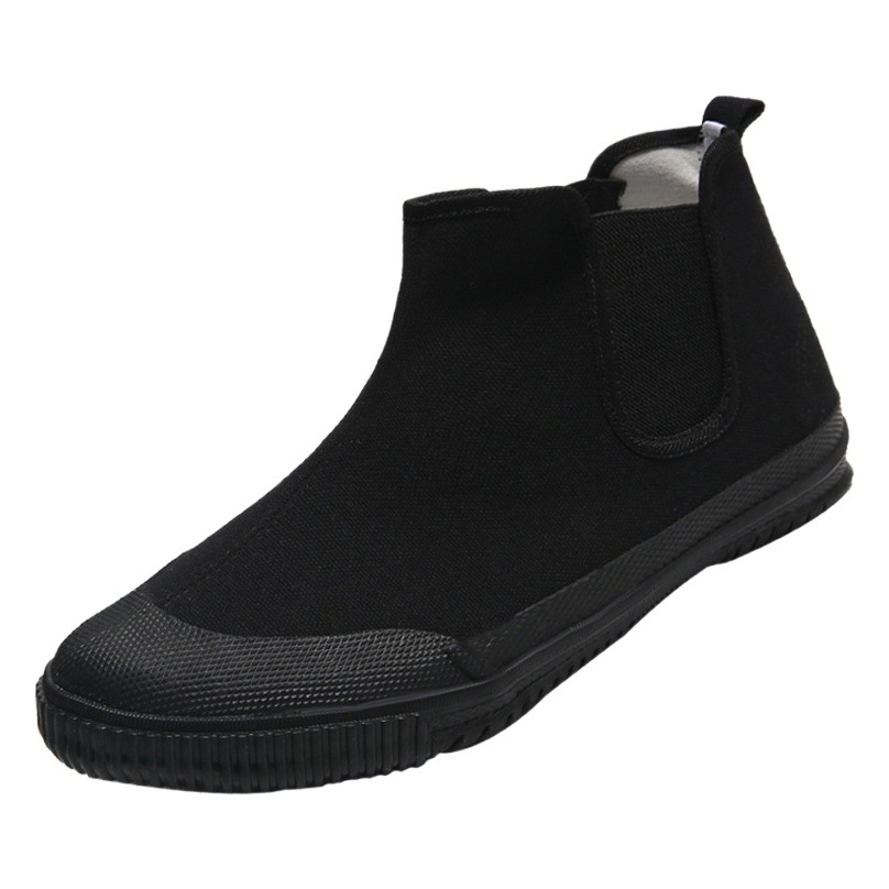 Lutai high-top Labor shoes work shoes construction site rubber shoes vulcanized rubber shoes thickened wear-resistant breathable soft bottom work shoes