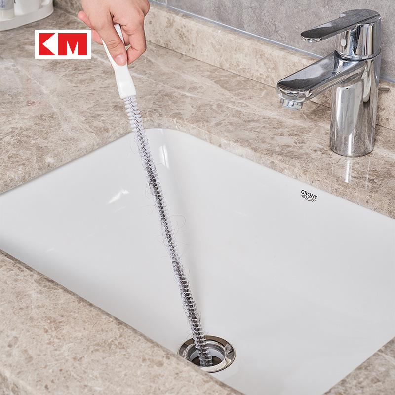 Household pipe dredger kitchen sewer hair cleaner pool cleaning brush stick water pipe artifact tool