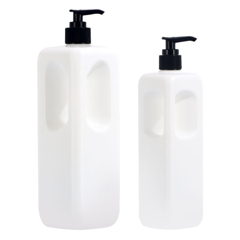 1kg detergent bottle sub-packaging lotion bottle hand sanitizer press bottle 500ml White hdpe bottle plastic bottle Square