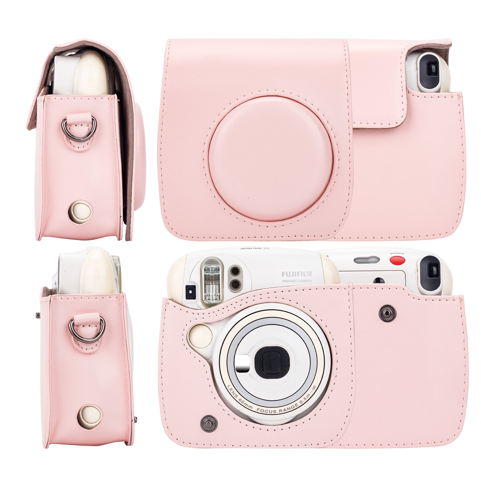 Picture of A generation of hair for the clapper mini25 camera solid color PU camera storage bag messenger bag