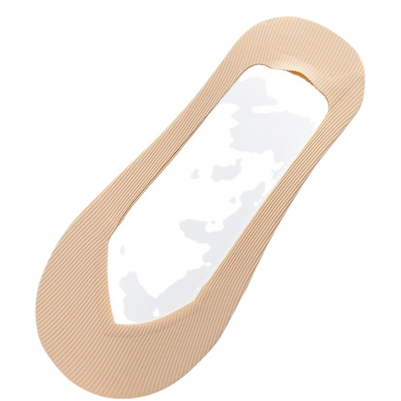 Spring and summer ice silk boat socks women's arbitrary cut invisible socks summer thin all-match nylon deodorant silicone non-slip heel