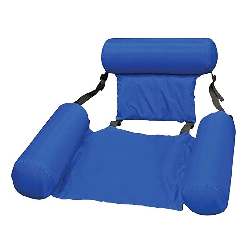 Picture of Foldable inflatable recliner water sofa amusement recliner floating bed with net hammock floating dual-use backrest floating row