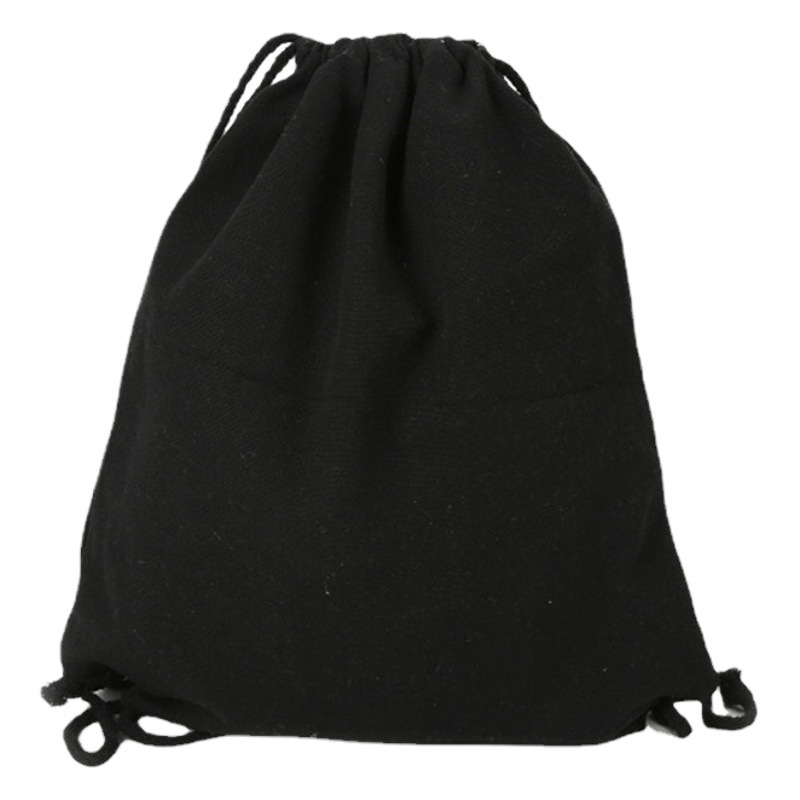 Factory spot canvas drawstring pocket blank cotton drawstring storage bag drawstring backpack bag printed logo