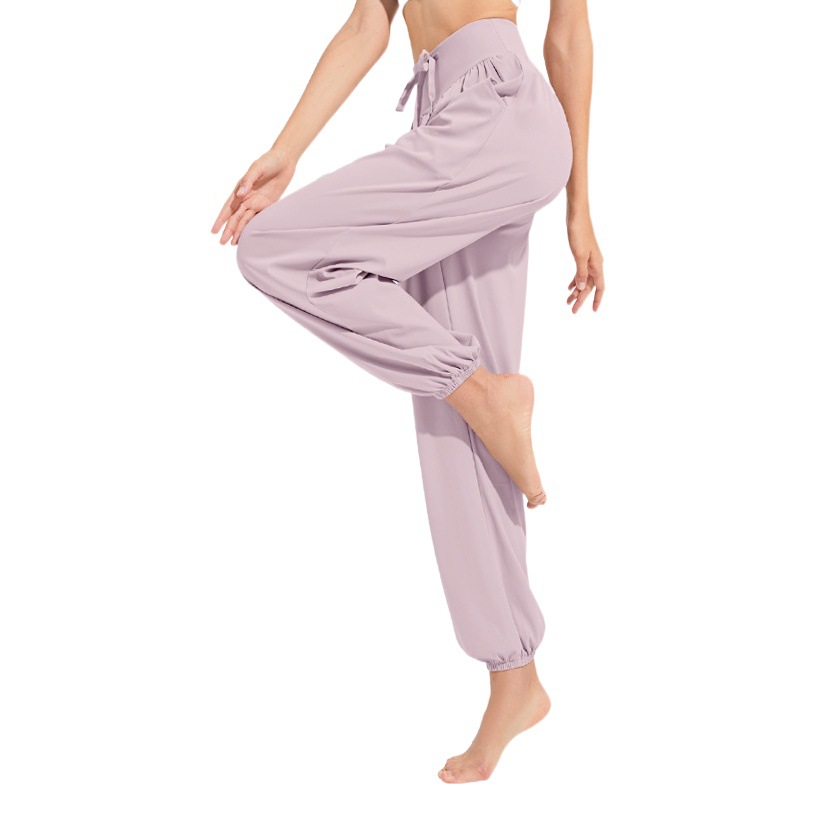 Loose Casual Sports Pants for Women, Slim, Breathable, Quick-Drying, Running and Dance, Thin Fitness Clothes, Leggings, Sweatpants, Yoga Pants