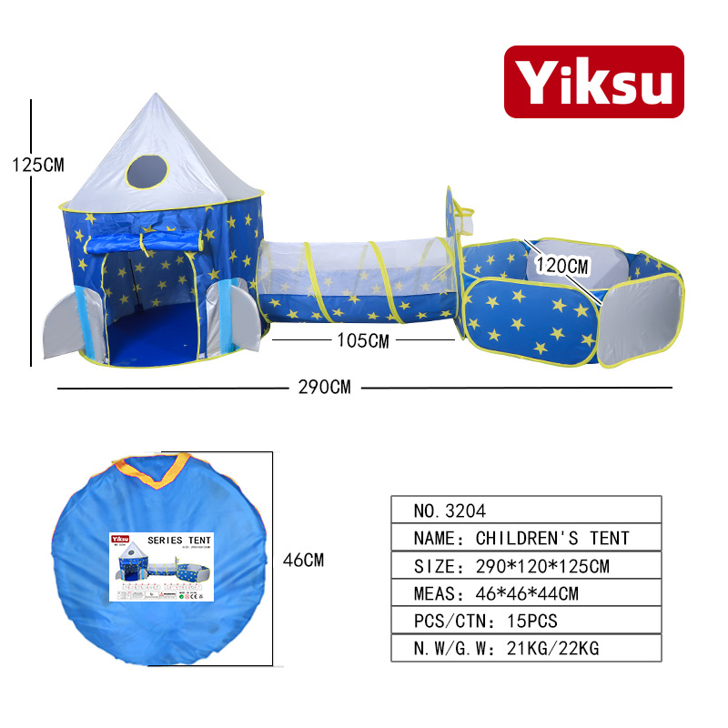Picture of Cross-border hot sale children's tent game house indoor and outdoor three-in-one tunnel ocean ball pool fence toy wholesale