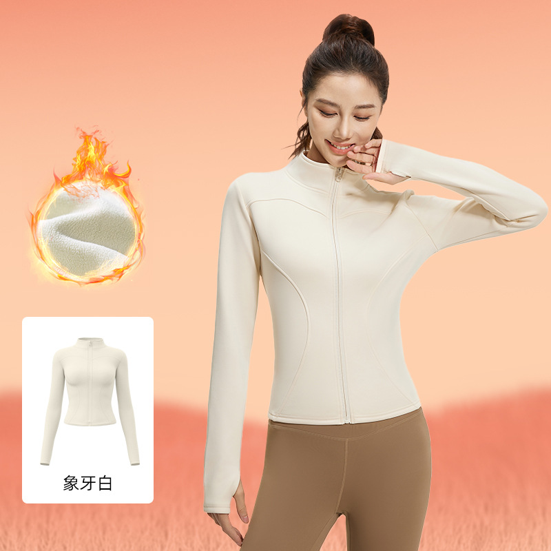 Picture of Juyitang Spring and Autumn High Elasticity Sports Yoga Jacket Cross-Border Running and Cycling Slimming Yoga Wear Fitness Top for Women