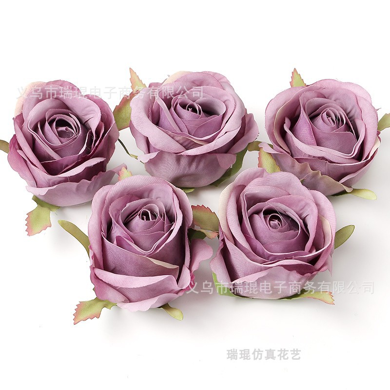 Picture of Purple artificial flower artificial flower silk flower diy handmade wreath headdress hair accessories wedding set