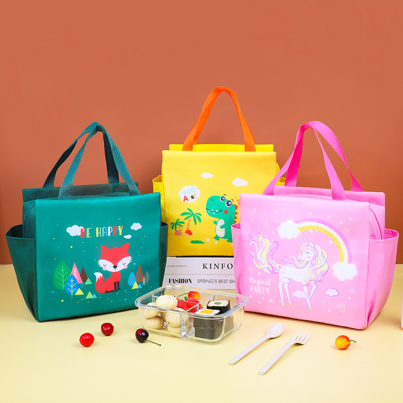 Double-sided Bag Thermal Insulation Bento Handbag for Office workers Waterproof and Oil-proof Lunch Box Bag for Students with Rice Thickened Aluminum Foil Rice Bag
