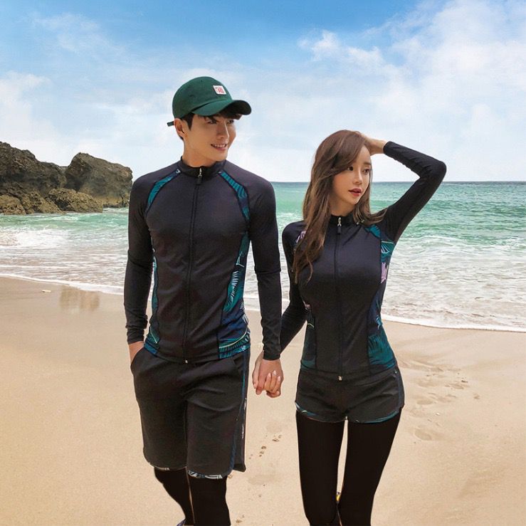 Picture of Wetsuit Korean New Split Long-Sleeved Swimsuit Snorkeling Wetsuit Sun Protection Couple Pants Surfing Suit Swimsuit