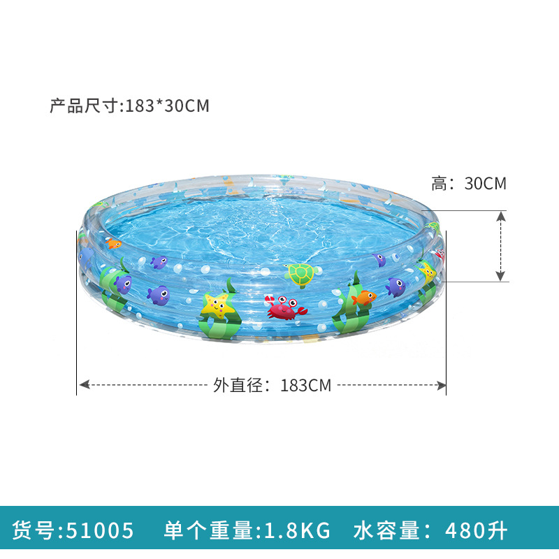 Picture of Bestway children inflatable swimming pool PVC thickened baby swimming bucket adult family bath pool