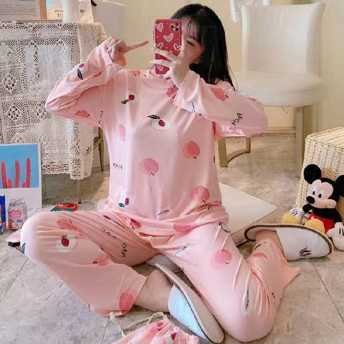 Picture of Foreign trade stalls can wear pajamas women's spring and autumn thin home clothes cartoon cute women's long sleeve trousers suit