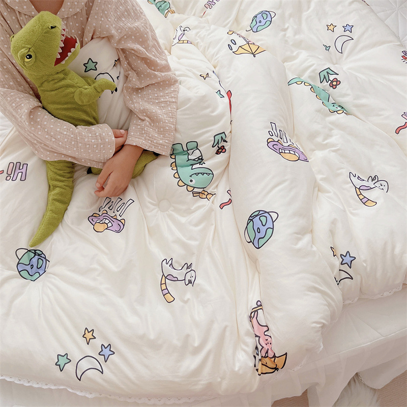 Picture of mikiA Knitted Cotton Soybean Quilt Spring and Autumn Quilt Baby Cotton Children's Quilt Thickened Warm Winter Quilt