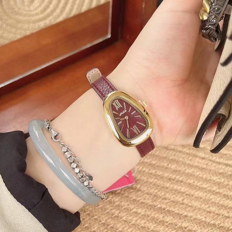 Milisa New Snakehead Luxury Watch Premium Genuine Leather Strap Women Quartz Watch Cross-border New Wholesale
