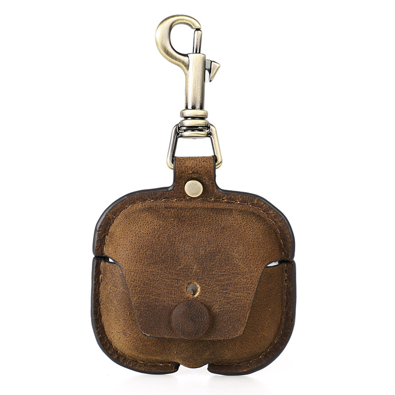 Picture of Suitable for airpods3 Protective Case Leather Hanging Buckle Portable Drop-resistant Apple Third Generation Bluetooth Headset Leather in stock