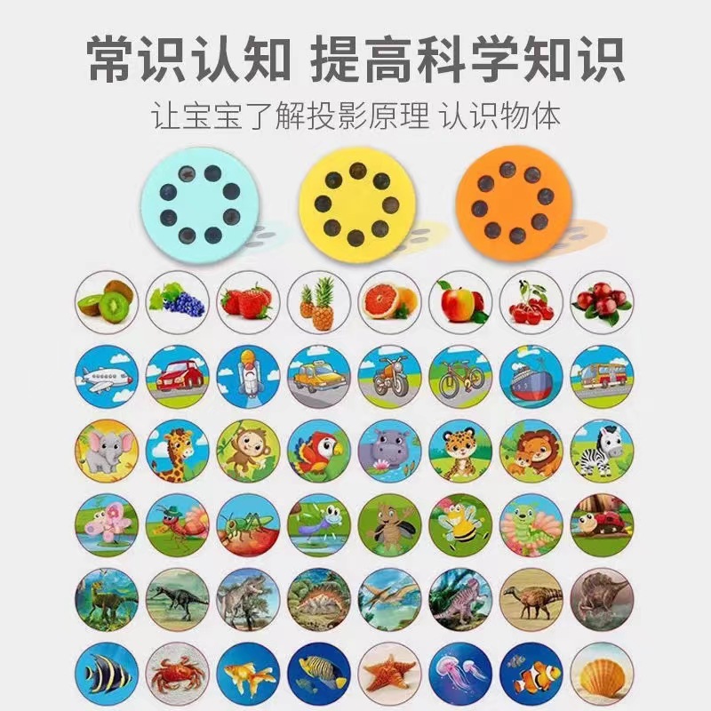 Picture of Cartoon Children's Projection Flashlight Mini Projector Baby Early Education Toys Street Stall Toys Gifts Cross-Border Wholesale