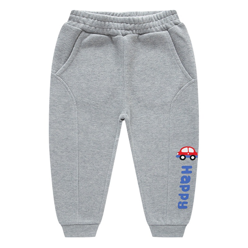 2025 Children's Autumn New Cartoon Korean Style Boys' Pants Baby Casual Pants French Ribbed Children's Clothing Wholesale
